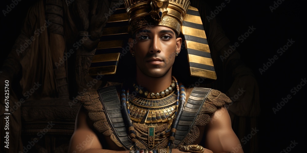 King Menes, the first pharaoh of unified Egypt, captured in a solemn ...