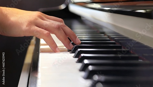 Piano Musician's Expressive Fingertips with Copyspace