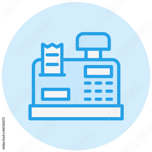 Cashier machine Vector Icon Design Illustration