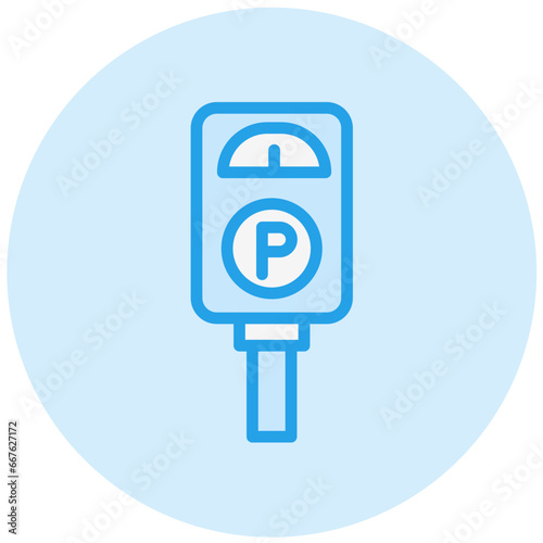 Parking meter Vector Icon Design Illustration