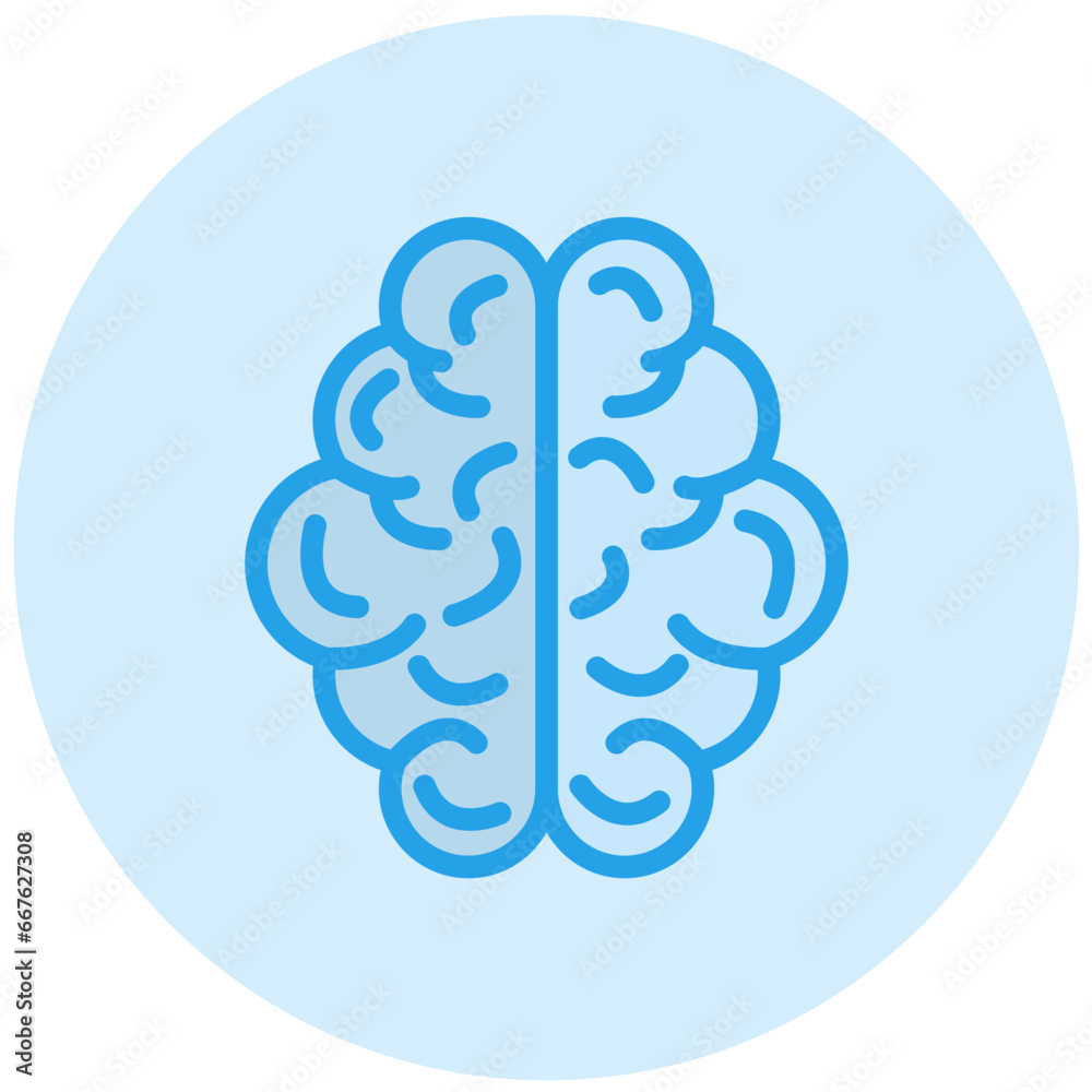Human brain Vector Icon Design Illustration