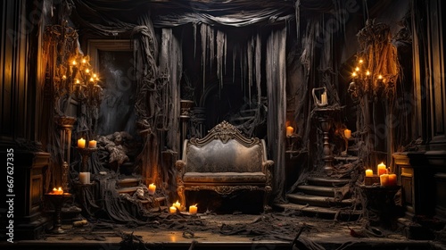 Interior of a Haunted House for Halloween