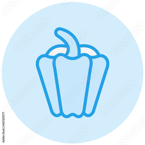 Capsicum Vector Icon Design Illustration