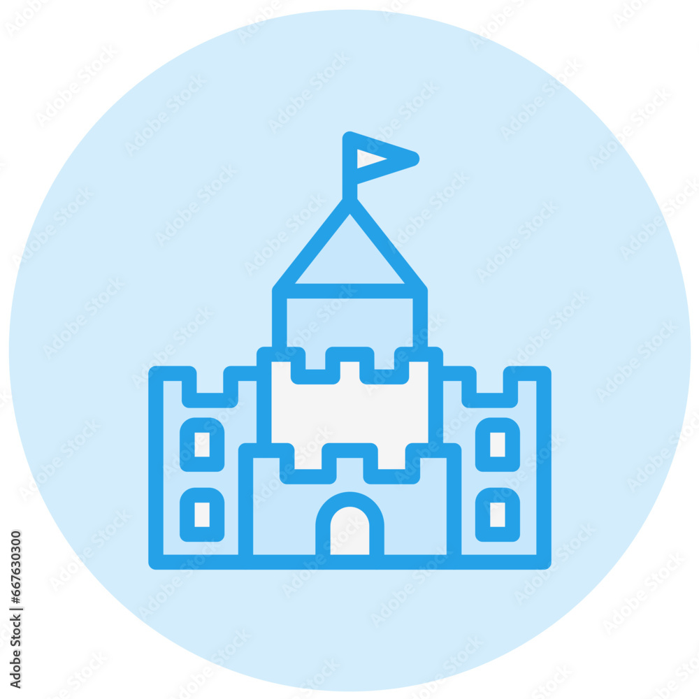 Sand castle Vector Icon Design Illustration Sand castle Vector Icon Design Illustration