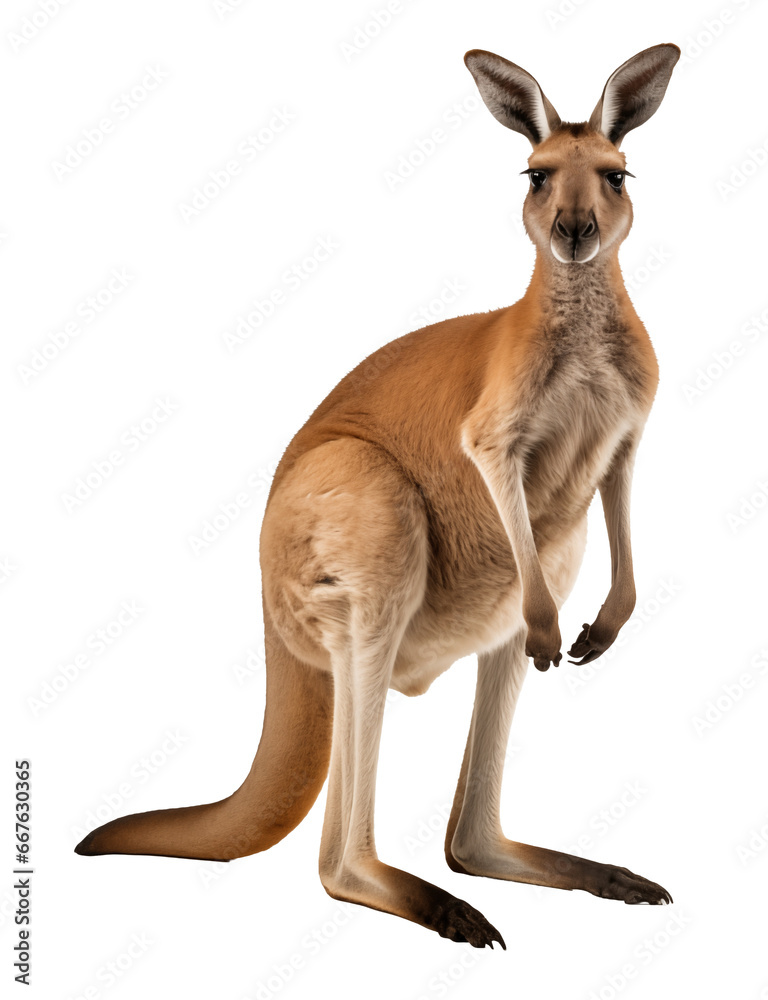 Fototapeta premium kangaroo isolated on a white - transparent background PNG