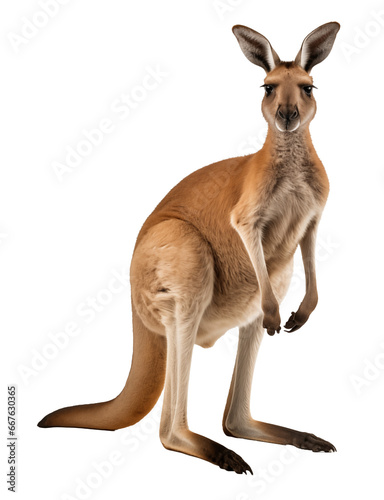 kangaroo isolated on a white - transparent background PNG
