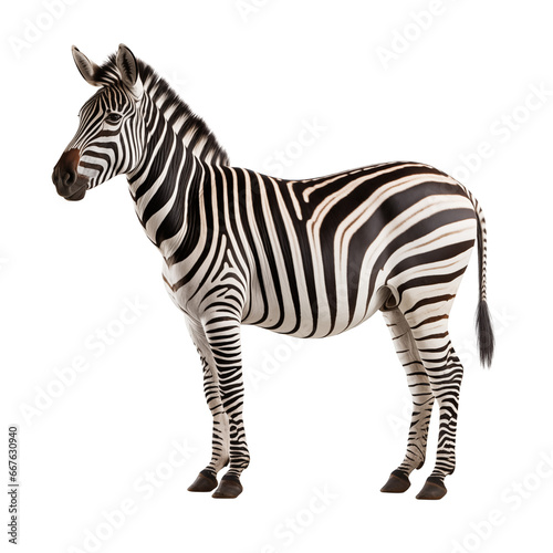 zebra isolated on white - transparent background PNG
