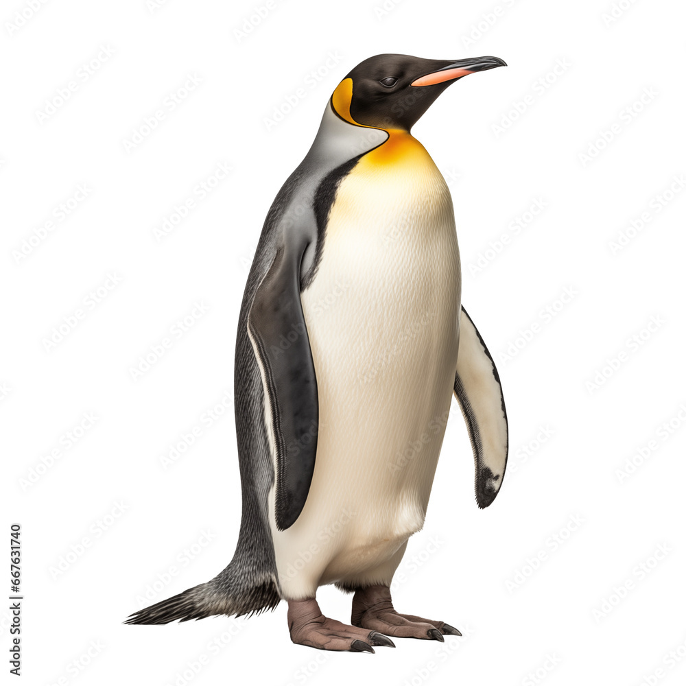 Fototapeta premium Penguin isolated on white - transparent background PNG