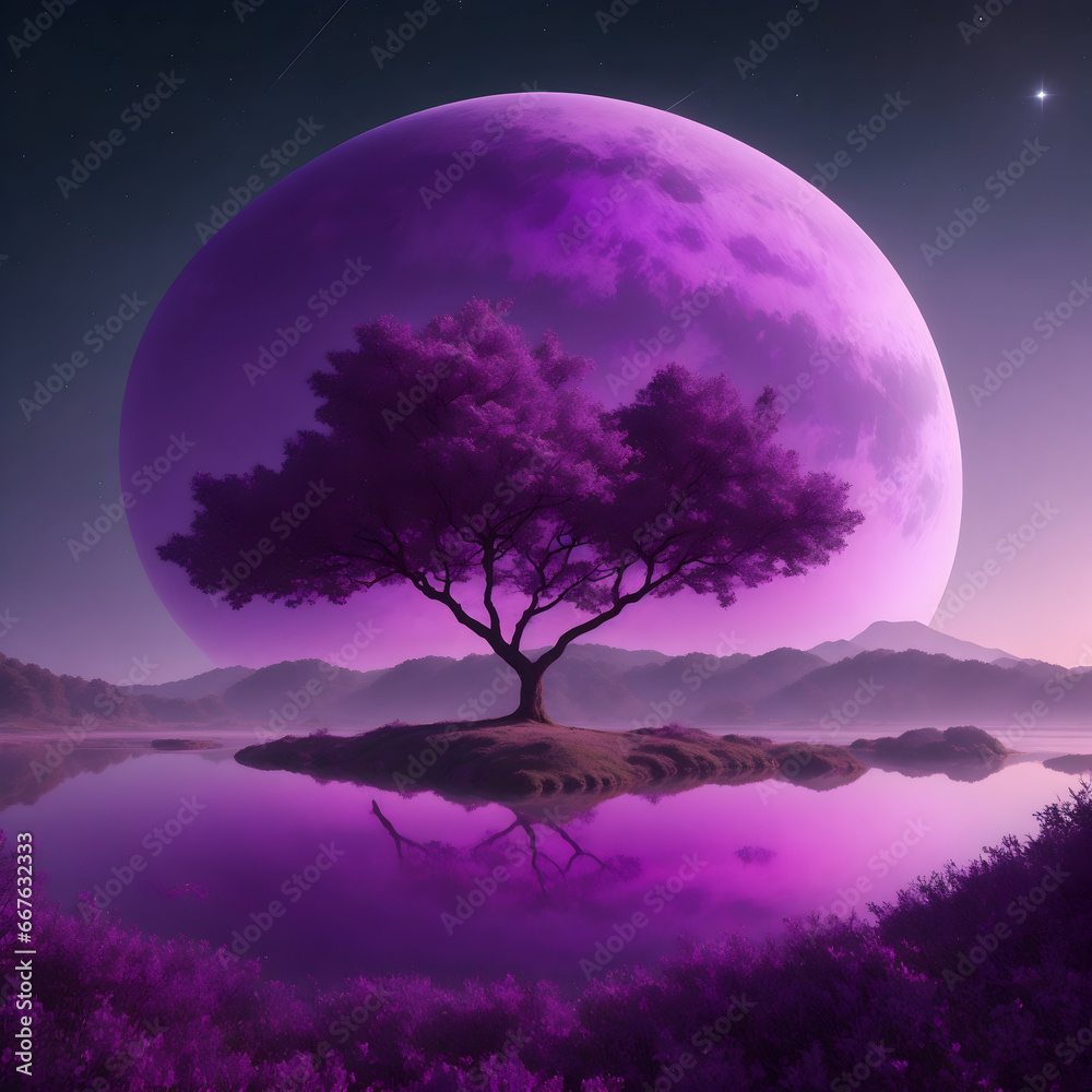 Violet planet beautiful horizon Violet planet beautiful horizon