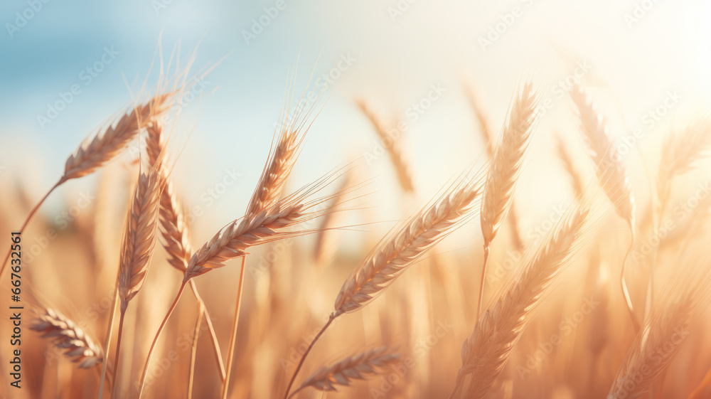 Vibrant Golden Wheat Under Sunlight Vibrant Golden Wheat Under Sunlight