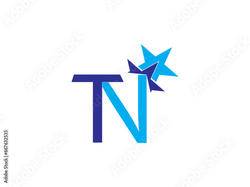 Alphabet letters Initials Monogram logo TN, NT, T and N
