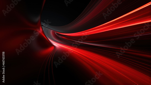 Energetic Red and Black Abstract Tunnel