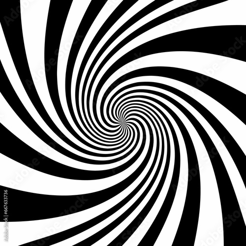 Ray twist light. Black strips isolated on white background. Radial waves line. Pattern curved. Comic spinning. Effect curves rays. Abstract concentration stripe. Cartoons style. 