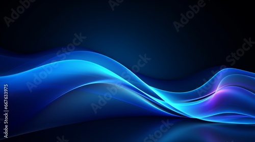 Abstract blue wavy line graphic design for web and PPT backgrounds