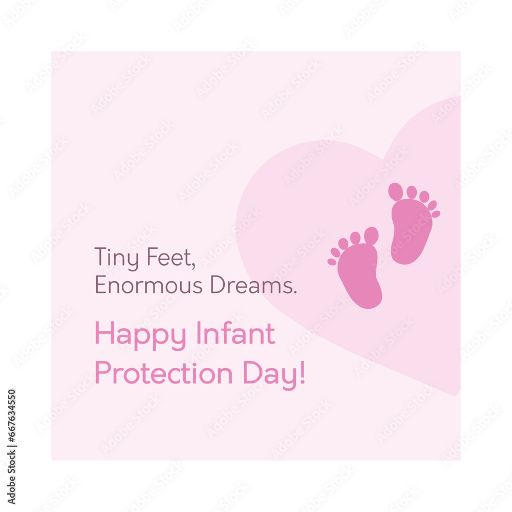 Infant Protection Day, Creative Social Media Post Vector Template