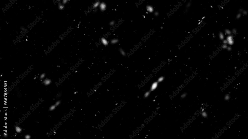 Vector snowfall background. Snow overlay illustration. 