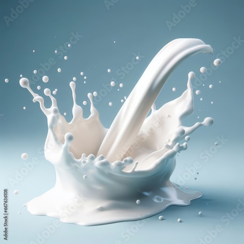 milk splash isolated on white © Садыг Сеид-заде
