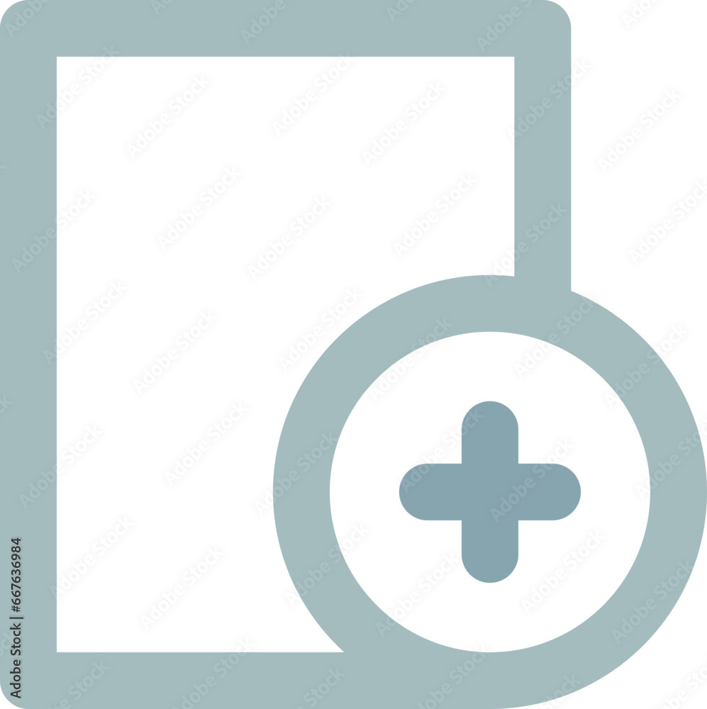 Fototapeta premium document add icon 