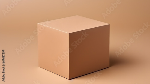 Brown cardboard box isolated on background mock up