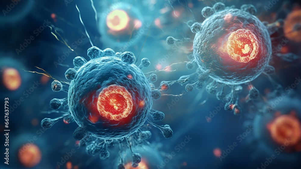 Microscopic view of body cells - cellular therapy and regeneration ...