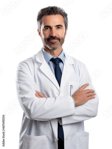 Professional pharmacist in transparent background