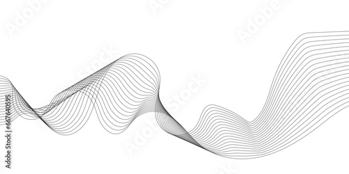 Abstract wavy curve lines technology background. 
