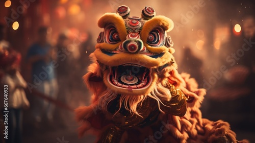 Chinese lion dance