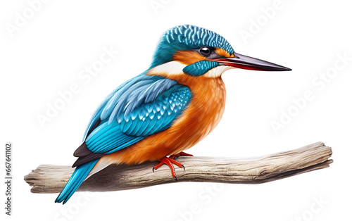 Graceful Kingfisher in Flight on Transparent background