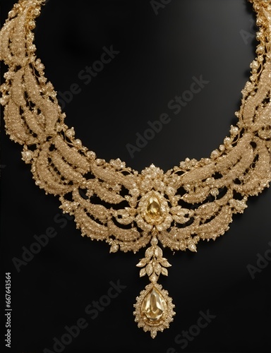 Radiant Gold Necklace  A Shimmering Masterpiece of Exquisite Jewelry