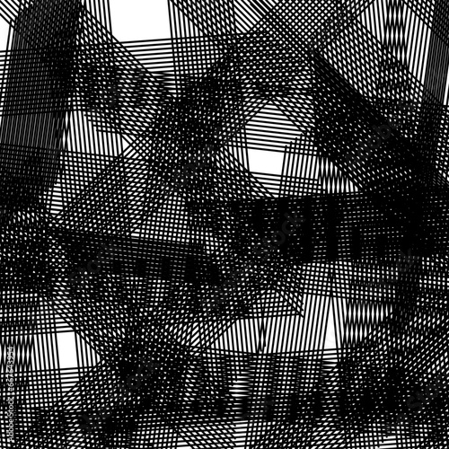Striped texture with imitation patches stuck on top of each other.