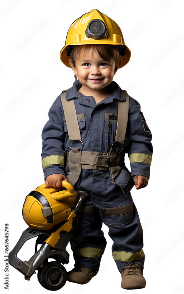child firefighter transparent png, child with helmet, Confident little Firefighter with Toy Hose - Full Body Portrait, Isolated on White Background, Transparent PNG child firefighter transparent png, child with helmet, Confident little Firefighter with Toy Hose - Full Body Portrait, Isolated on White Background, Transparent PNG