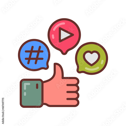 Social Media icon in vector. Illustration