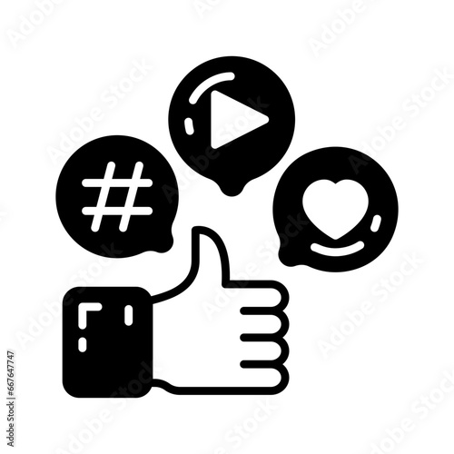 Social Media icon in vector. Illustration