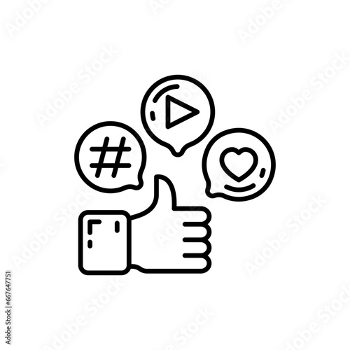 Social Media icon in vector. Illustration