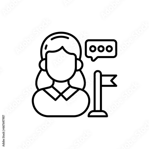 Ambassador icon in vector. Illustration