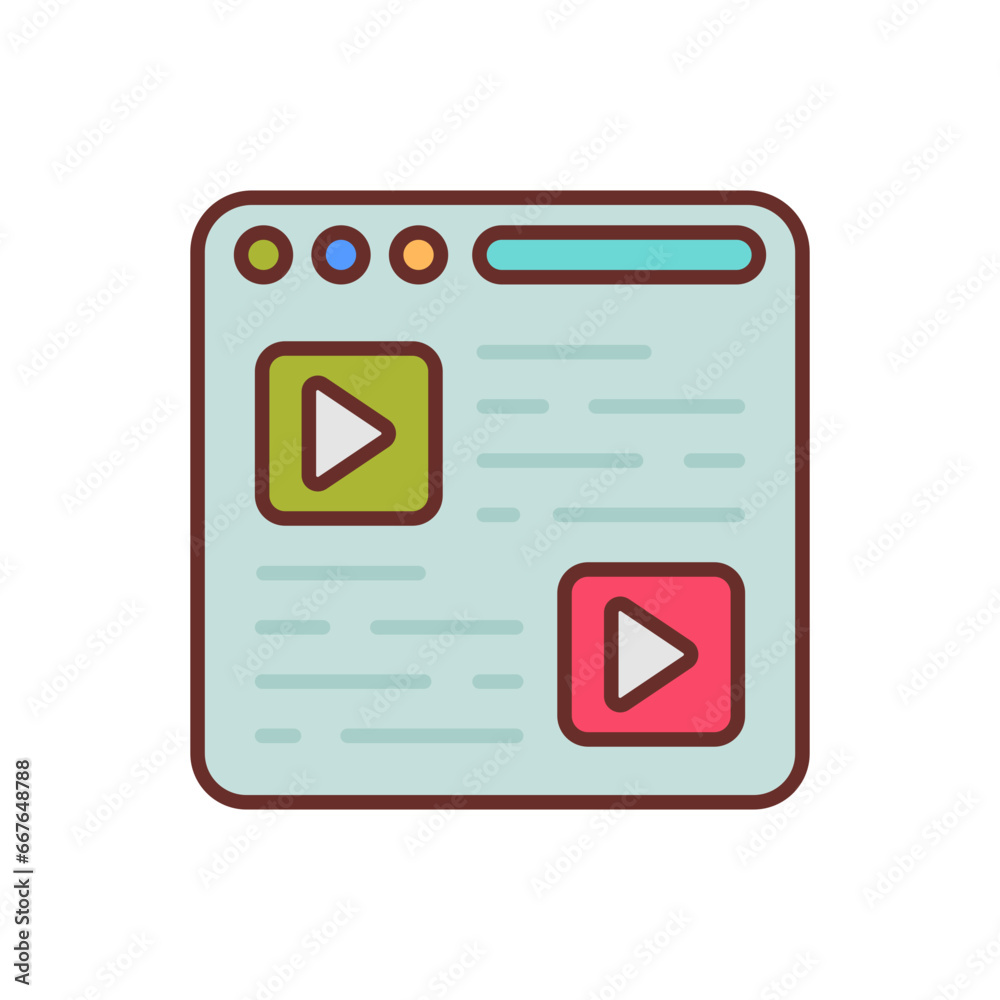 Video Blogs icon in vector. Illustration Video Blogs icon in vector. Illustration