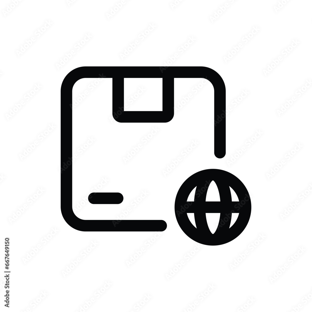 Worldwide Delivery icon in trendy outline style isolated on white background. Worldwide Delivery silhouette symbol for your website design, logo, app, UI. Vector illustration, EPS10. Worldwide Delivery icon in trendy outline style isolated on white background. Worldwide Delivery silhouette symbol for your website design, logo, app, UI. Vector illustration, EPS10.