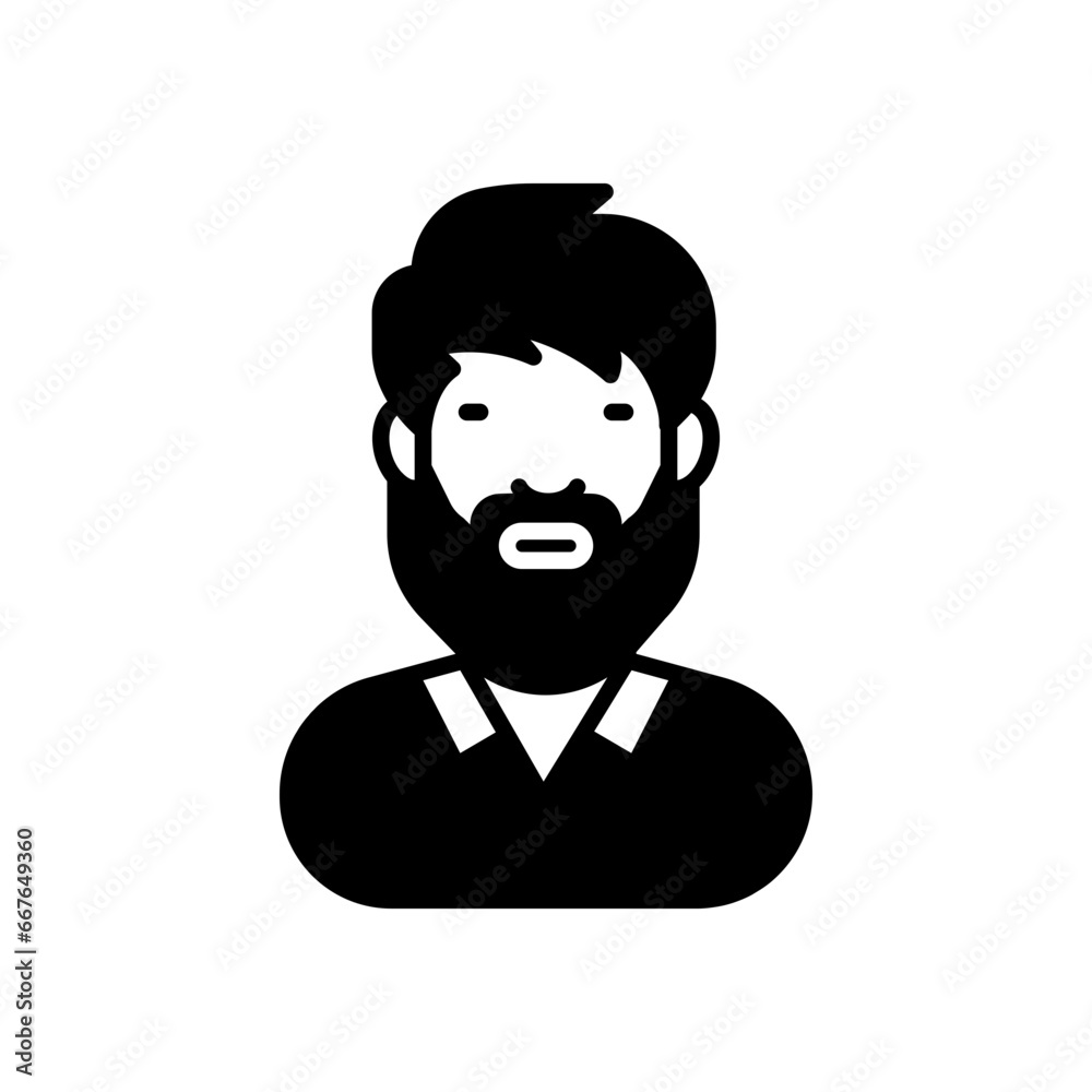 Hipster icon in vector. Illustration Hipster icon in vector. Illustration