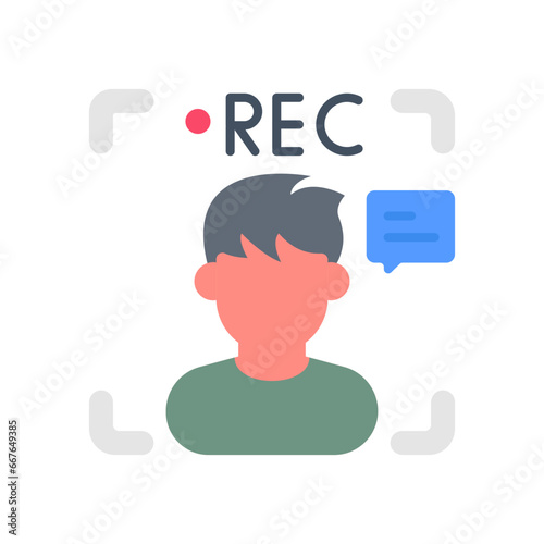 Video Recording icon in vector. Illustration