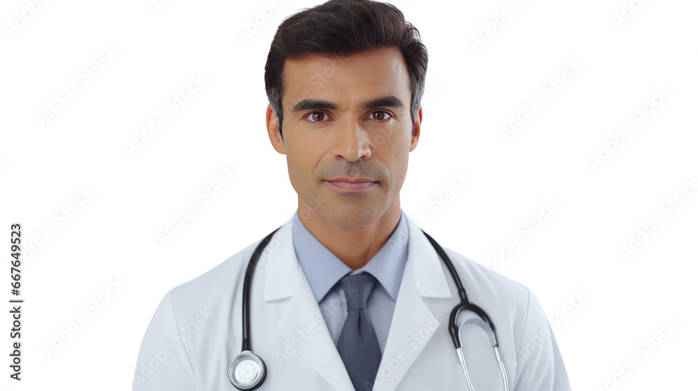 Portrait of a mid adult Caucasian male doctor