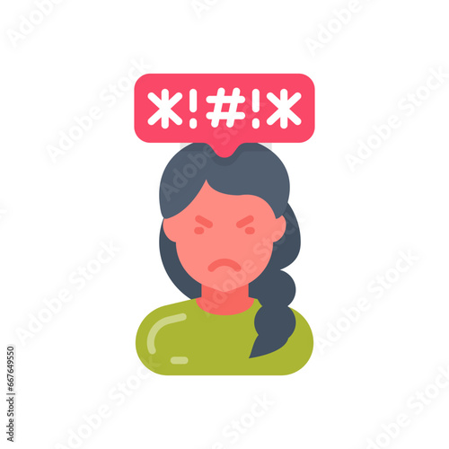 Haters icon in vector. Illustration