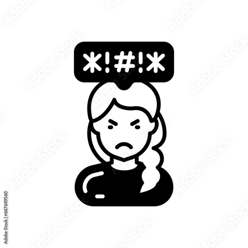 Haters icon in vector. Illustration