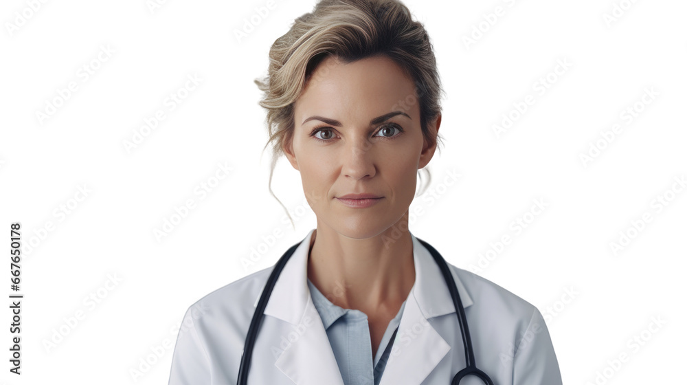 Portrait of a mid adult Caucasian female doctor Portrait of a mid adult Caucasian female doctor