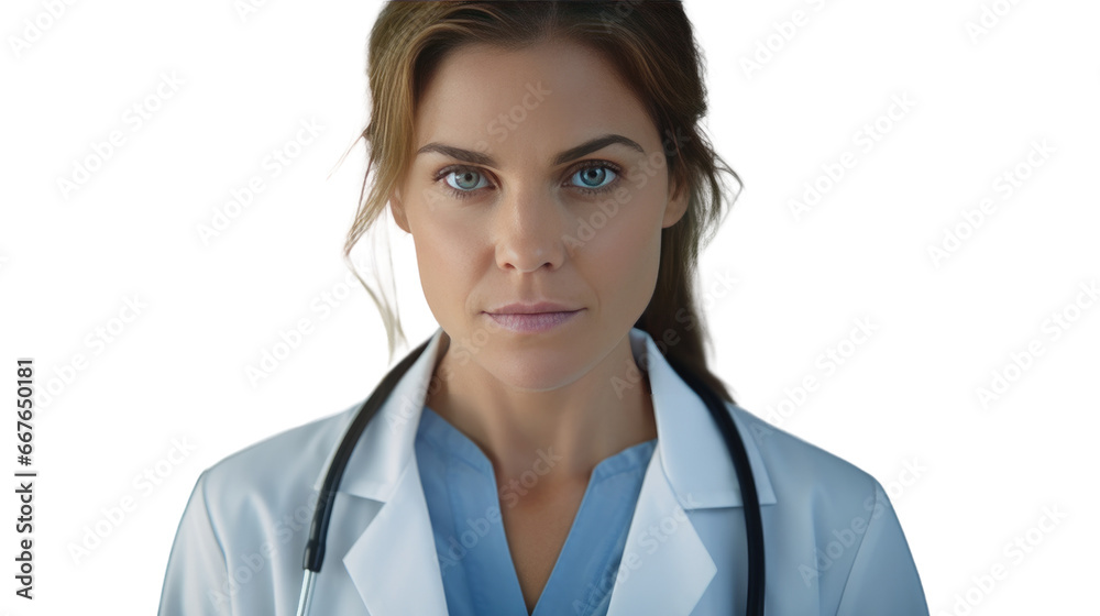 Portrait of a mid adult Caucasian female doctor Portrait of a mid adult Caucasian female doctor