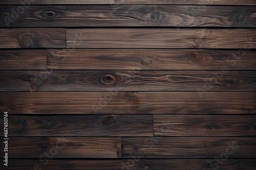 Old dark rustic wood floor planks.