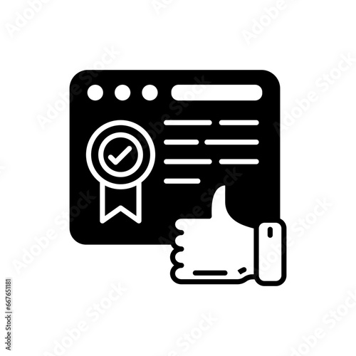 Quality icon in vector. Illustration