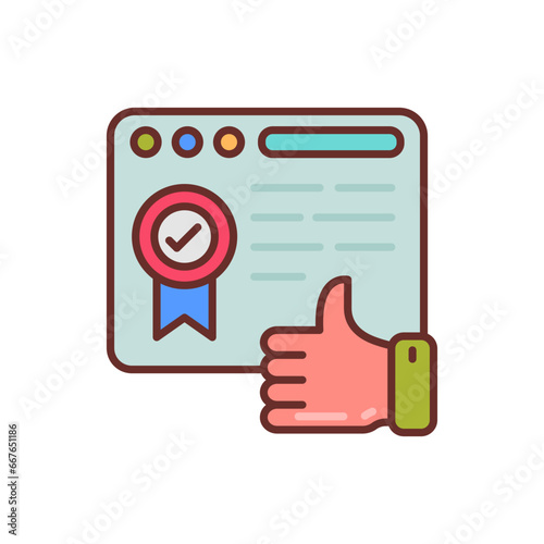 Quality icon in vector. Illustration