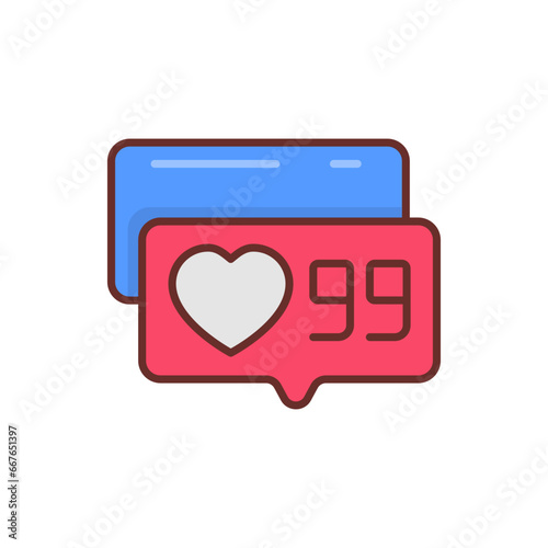 Likes icon in vector. Illustration photo