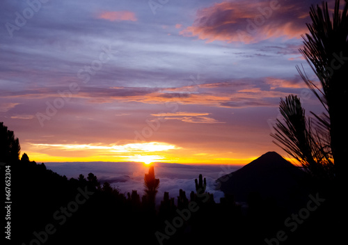 Sunrise on the Acatenango Vulcano
