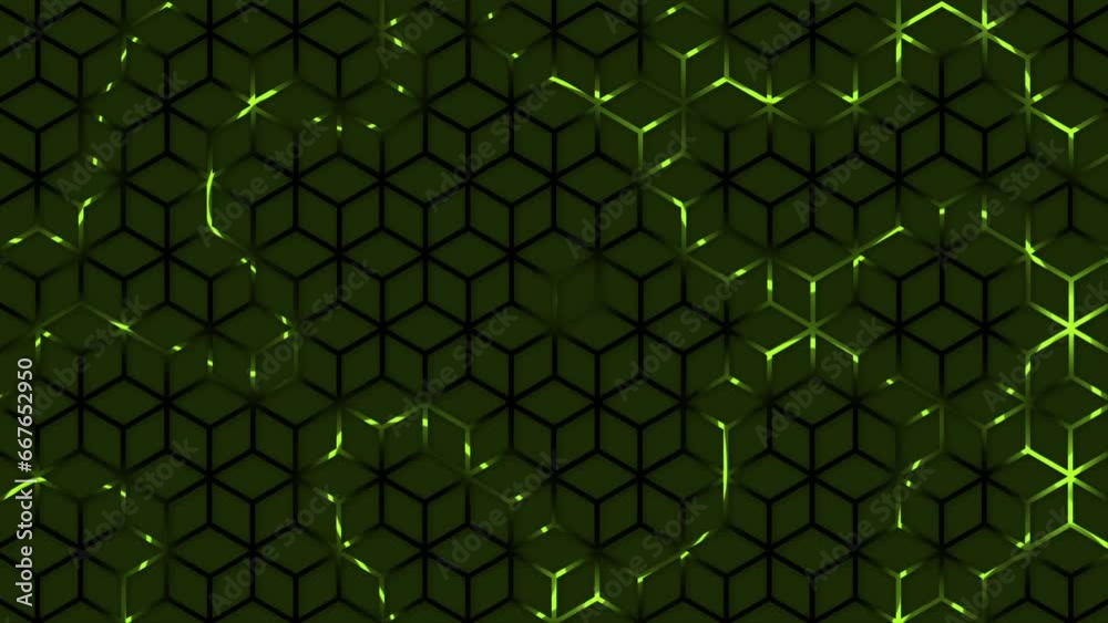 Super cool hi-tech hexagon geometrical pattern with glowing neon light futuristic technology background